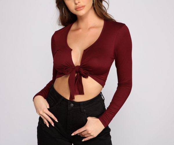 Falling For Basics Tie-Front Top - Image 17