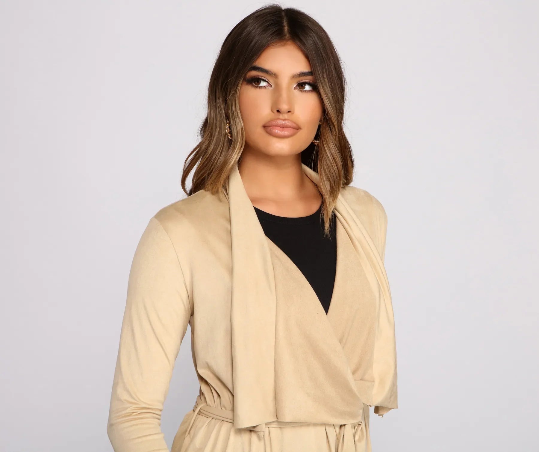 On The Town Suede Trench - Image 15