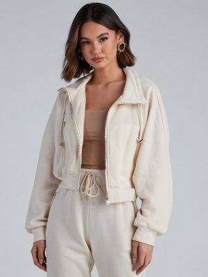 Casually Cozy Zip Front Jacket