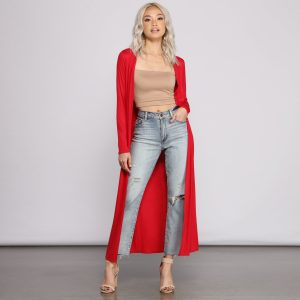 For The Love of Knit Ribbed Duster
