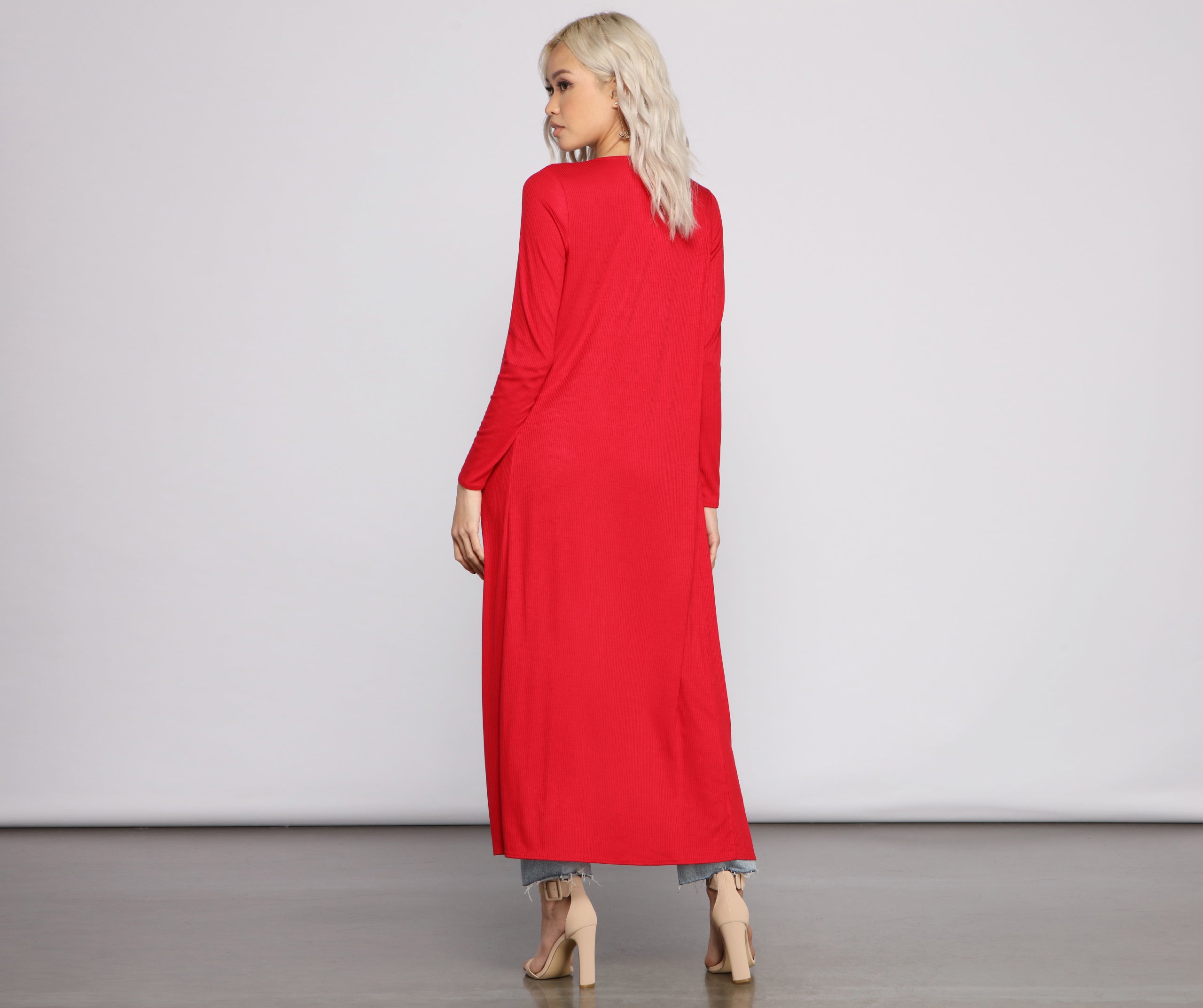 For The Love of Knit Ribbed Duster - Image 2