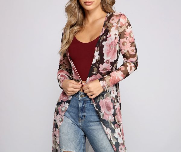 Flirty Floral Mesh Duster - Image 3