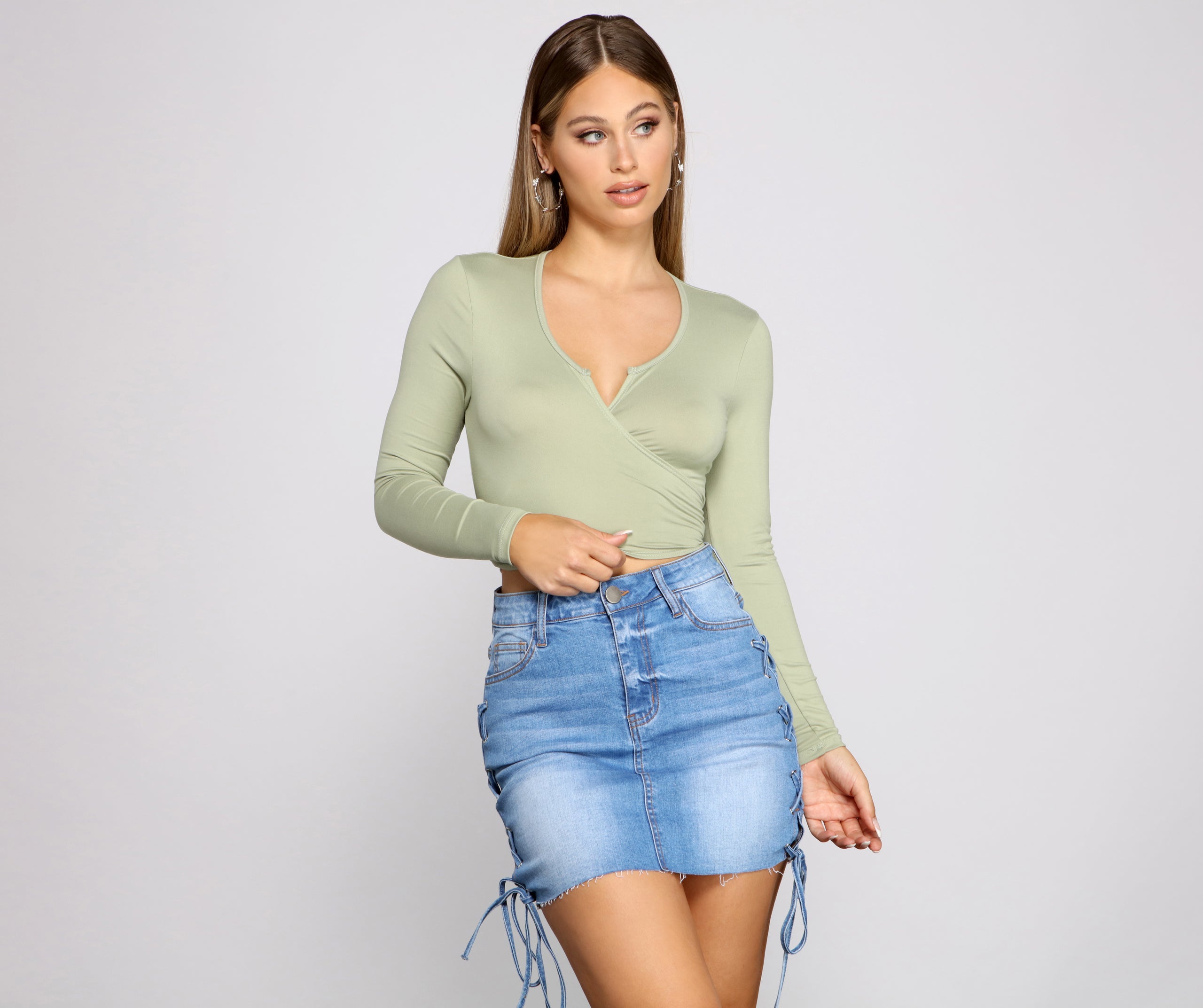 Falling For Basics Tie-Front Top - Image 13