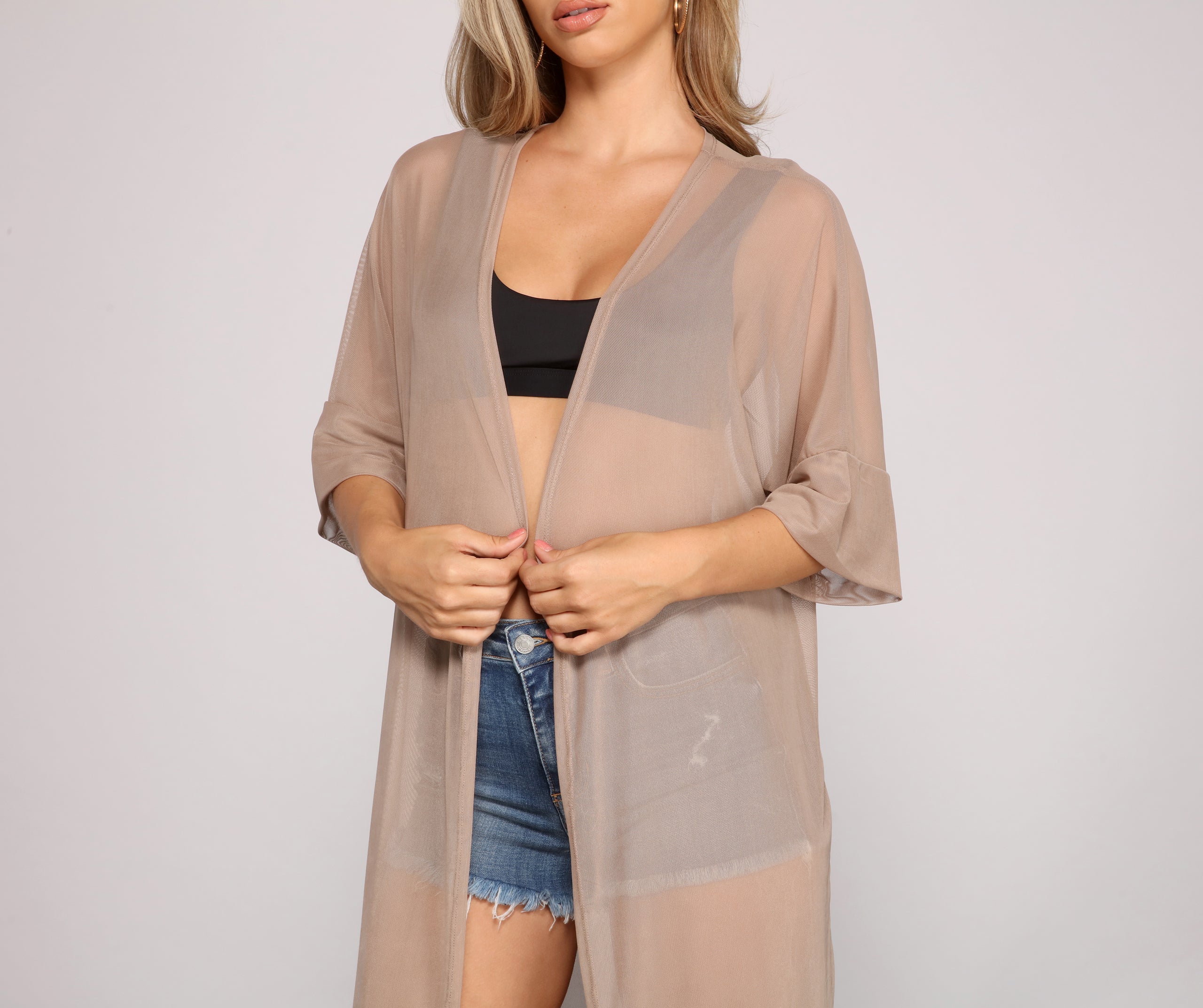 Layer On The Style Mesh Kimono - Image 9