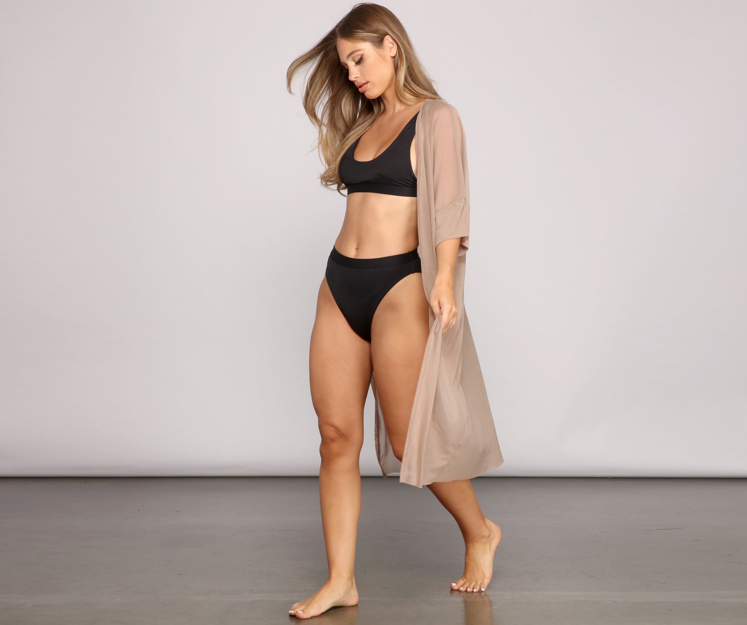 Layer On The Style Mesh Kimono - Image 12