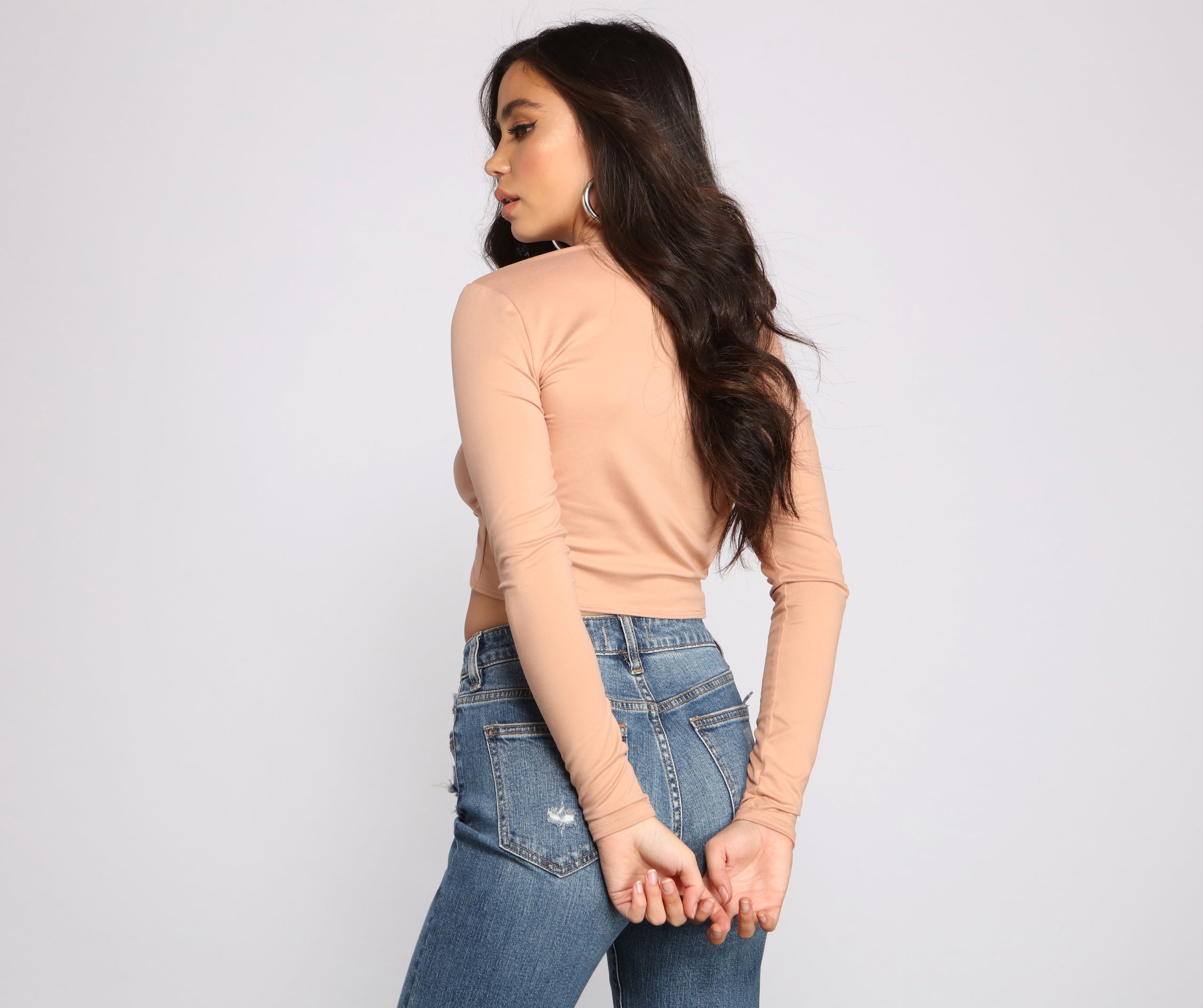 Falling For Basics Tie-Front Top - Image 24