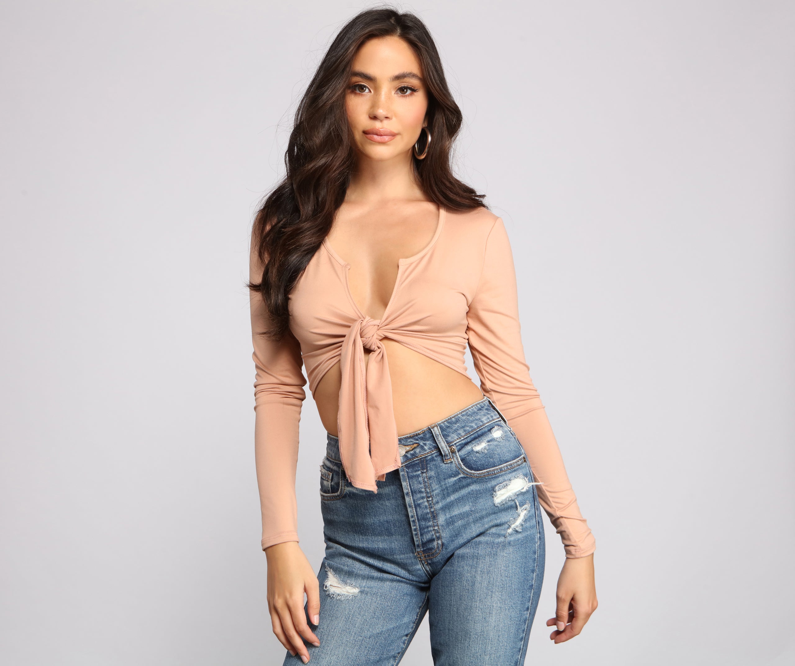 Falling For Basics Tie-Front Top - Image 25