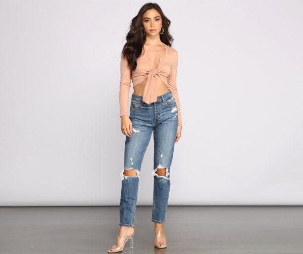 Falling For Basics Tie-Front Top - Image 26