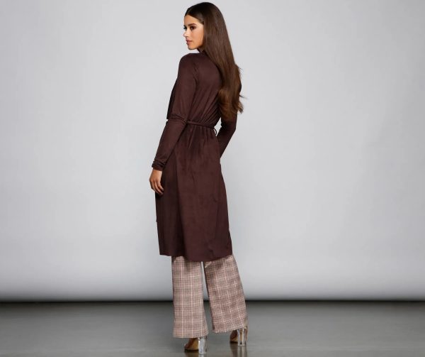 On The Town Suede Trench - Image 19