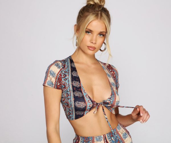 Wanderlust Beauty Tie Front Top - Image 2