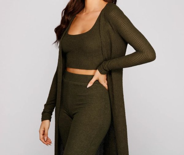 Trendy Textures Long Sleeve Duster - Image 7