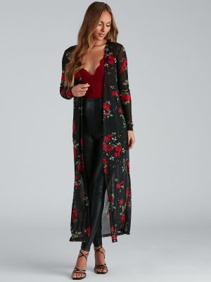 Blooming Beauty Floral Print Duster