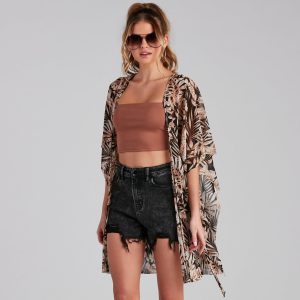 Ready For My Vacay Mesh Kimono