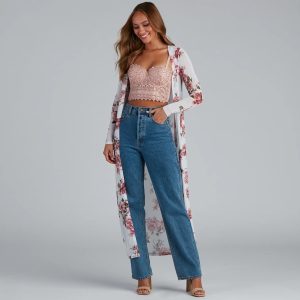 Floral Frolic Mesh Duster