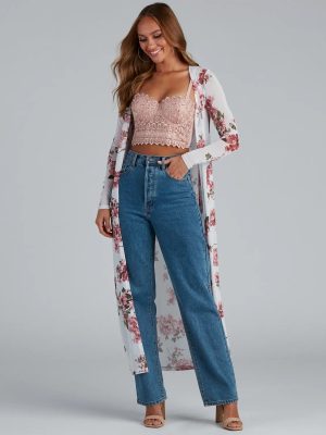 Floral Frolic Mesh Duster