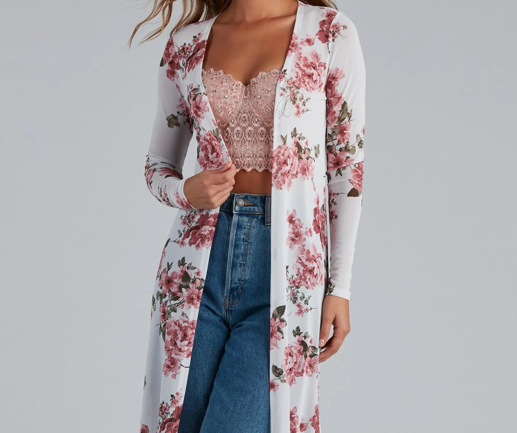 Floral Frolic Mesh Duster - Image 3