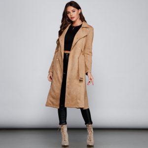 Chic Sophistication Moto-Style Trench