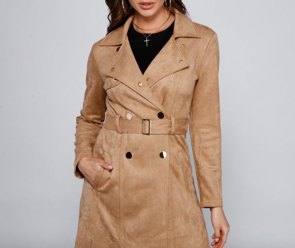 Chic Sophistication Moto-Style Trench - Image 3