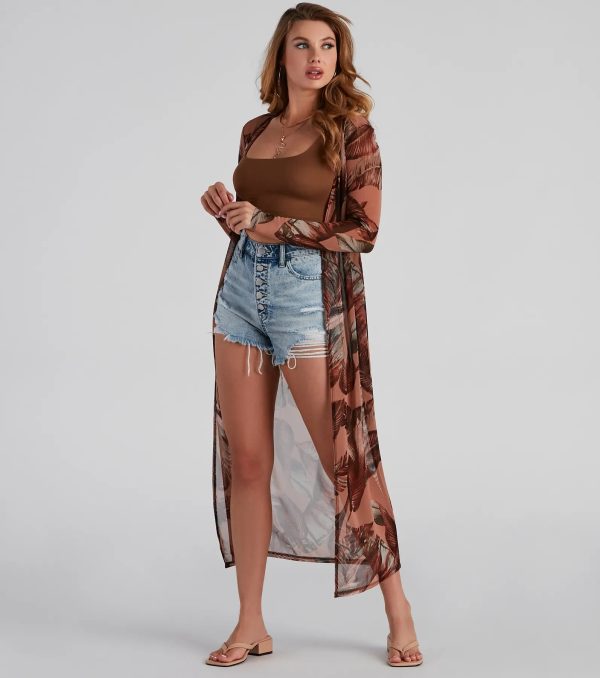 Bring The Heat Tropical Mesh Duster - Image 3