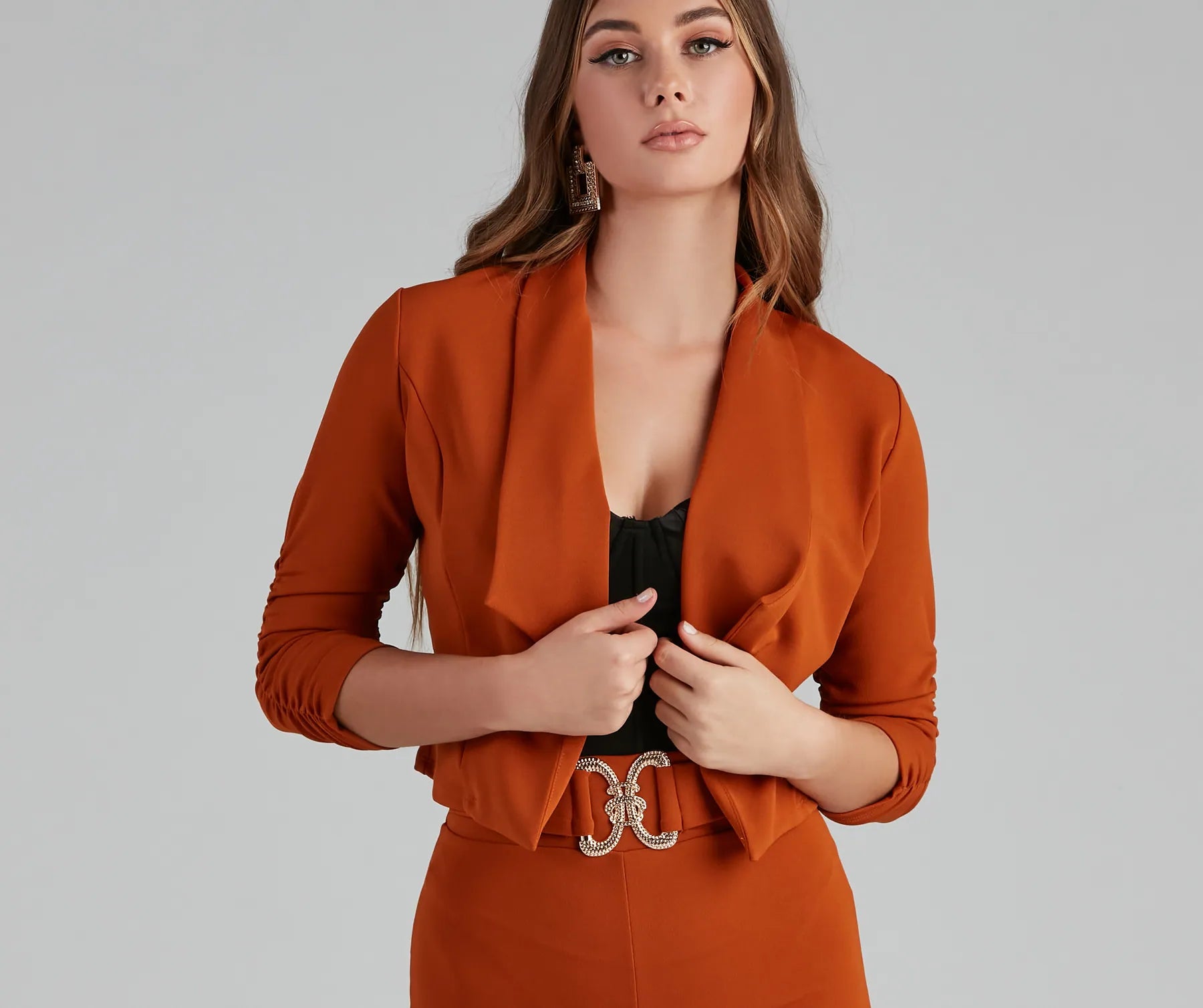 House Of Glam Ruched Blazer - Image 4
