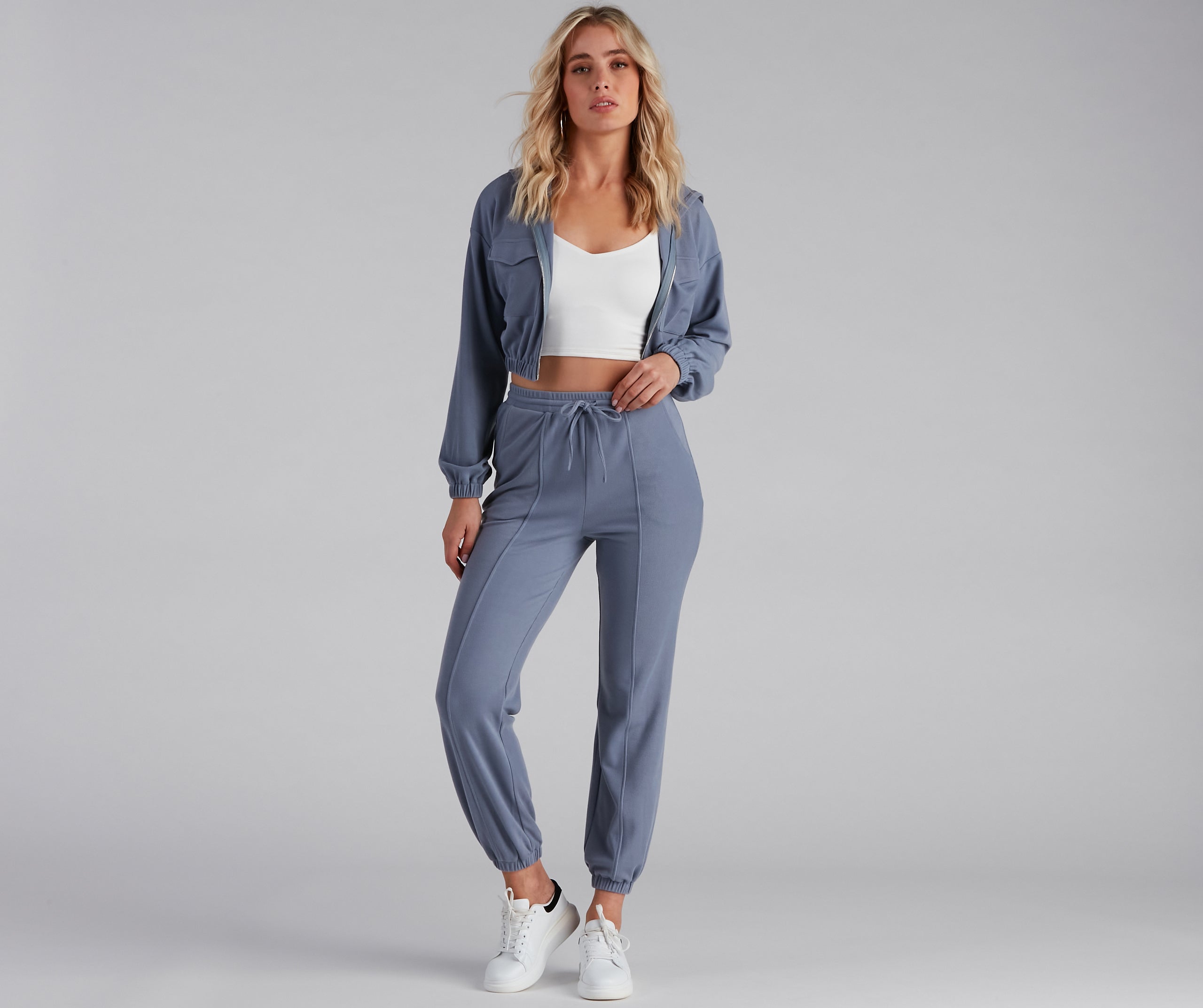 Trendy Casual Vibes Zip-Up Hoodie - Image 5