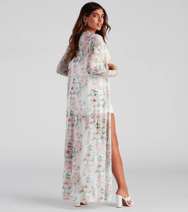 Dreamy Floral Mesh Duster - Image 4