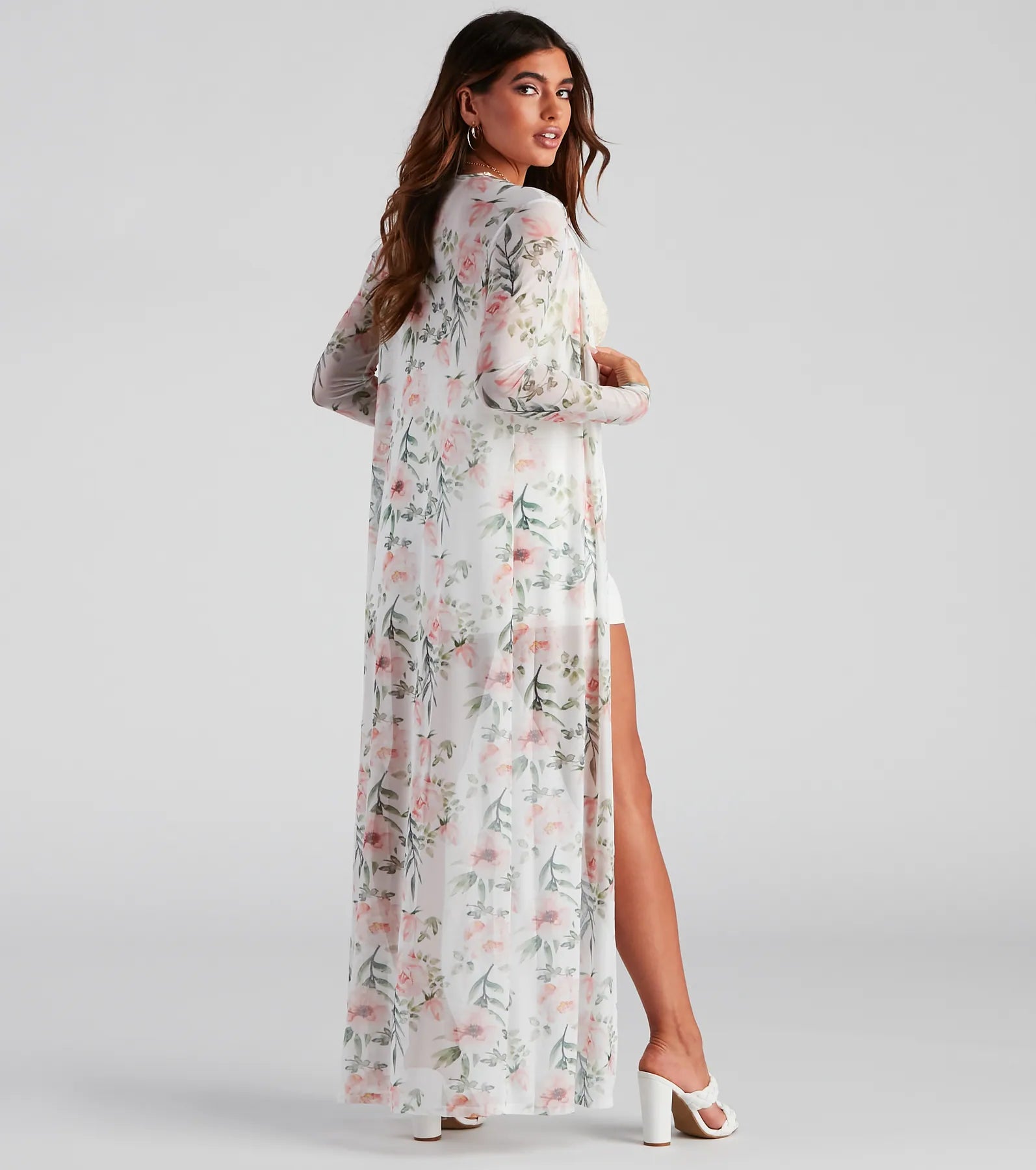 Dreamy Floral Mesh Duster - Image 4