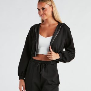 Trendsetting Babe Zip-Up Hoodie