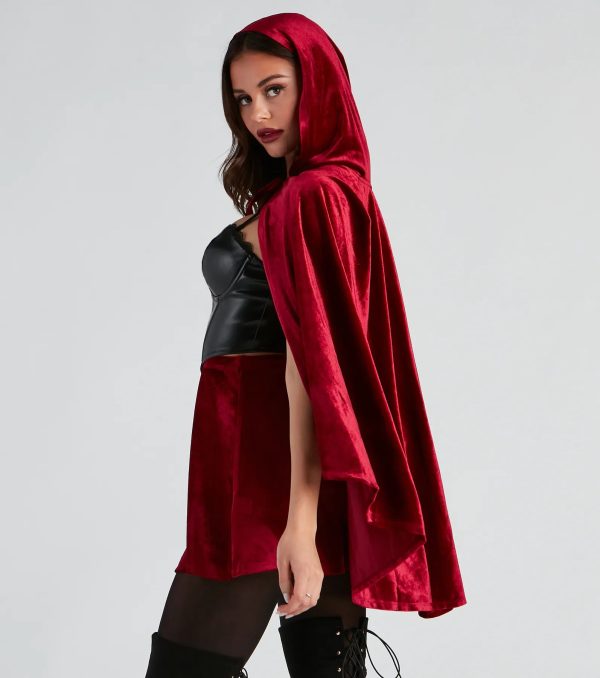Lil Red Velvet Halloween Cape - Image 3