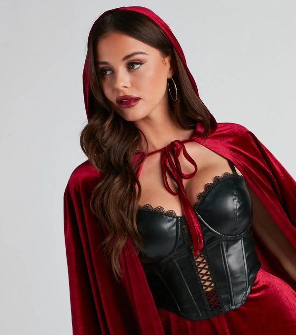 Lil Red Velvet Halloween Cape - Image 4