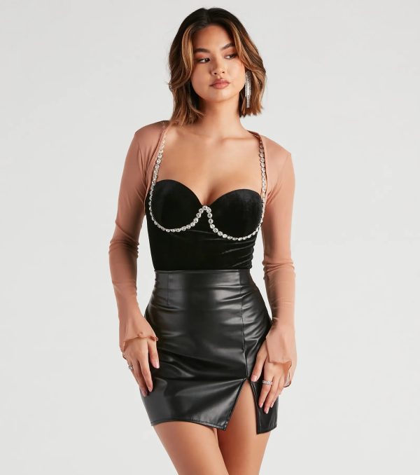 Sheer Mesh Flared Sleeve Bolero - Image 13