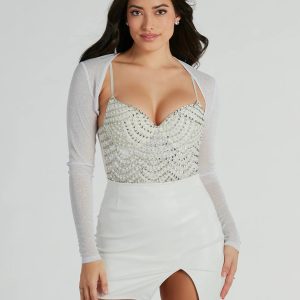 Party Glow Glitter Mesh Bolero
