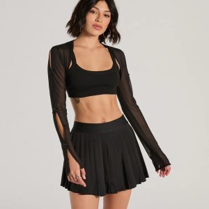 Whimsical Mood Bow Long Sleeve Mesh Bolero