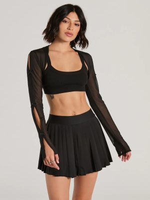 Whimsical Mood Bow Long Sleeve Mesh Bolero