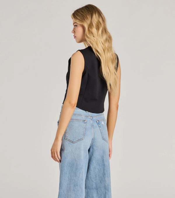 Adorable Entrance Tie-Front Ponte Vest - Image 3