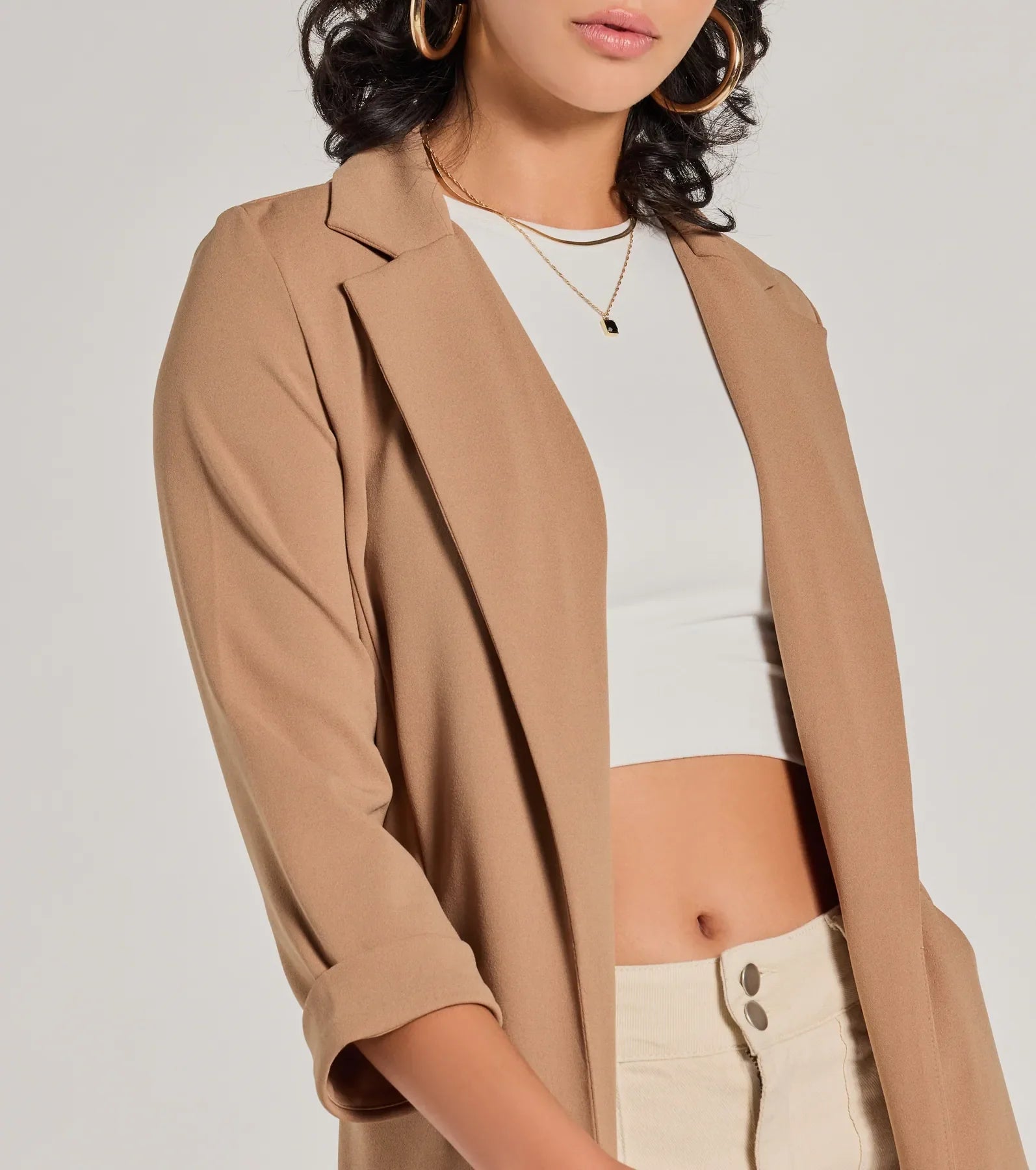 Elevated Muse Crepe Longline Blazer - Image 3