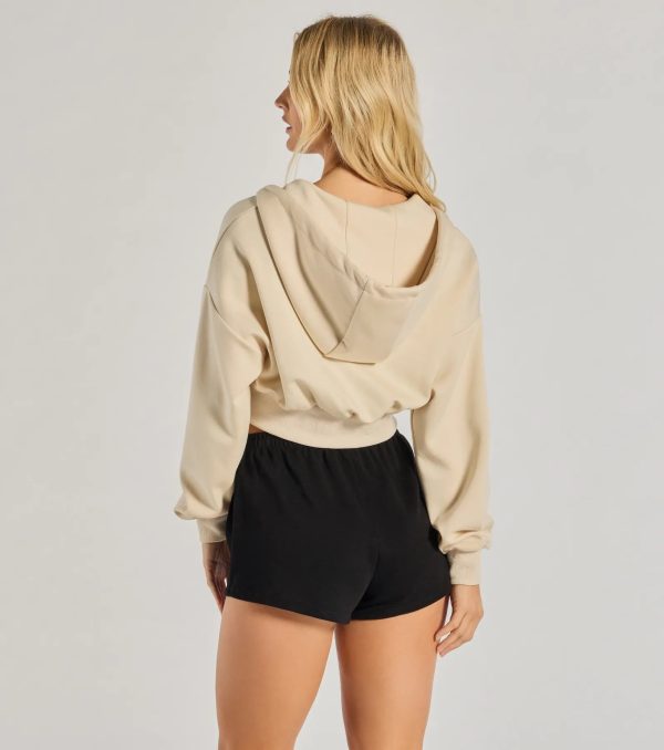 Chill Zone Crop Hoodie With Pockets - Image 6