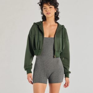 Chill Zone Crop Hoodie With Pockets
