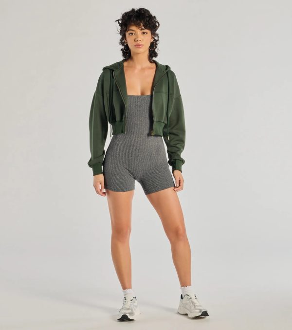 Chill Zone Crop Hoodie With Pockets - Image 3