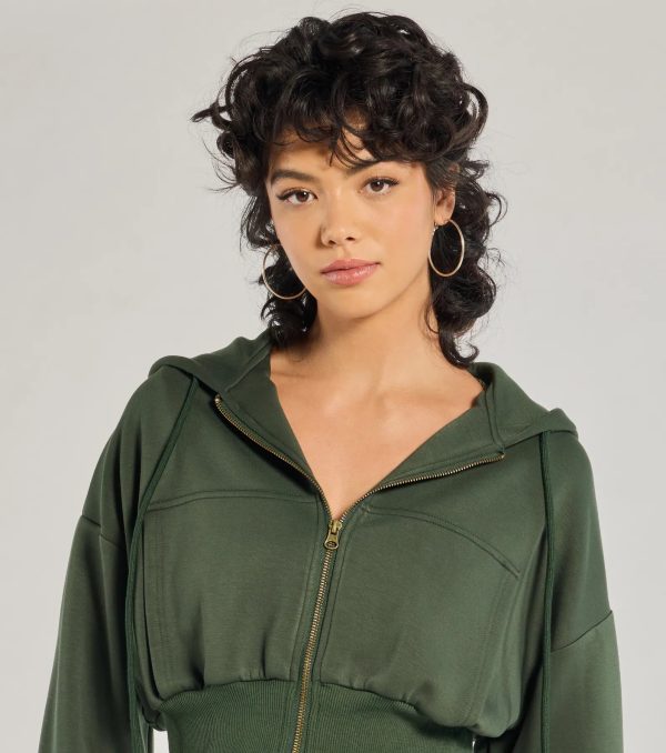 Chill Zone Crop Hoodie With Pockets - Image 4