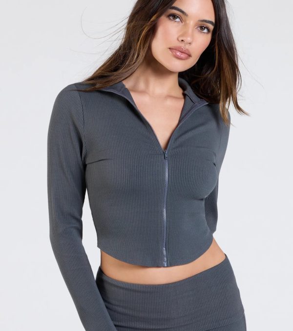 At Your Leisure Zip-Up Crop Jacket - Image 4