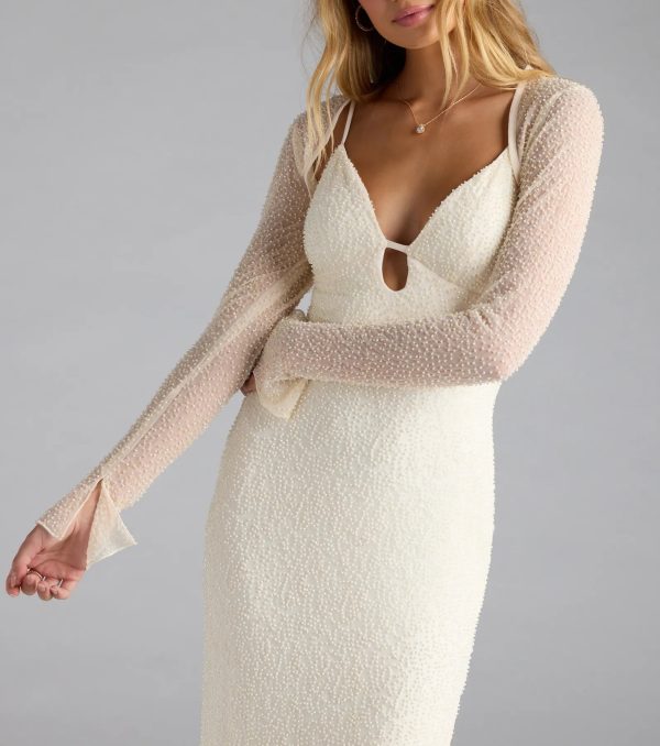 Luxe Layer Beaded Sheer Mesh Bolero - Image 4
