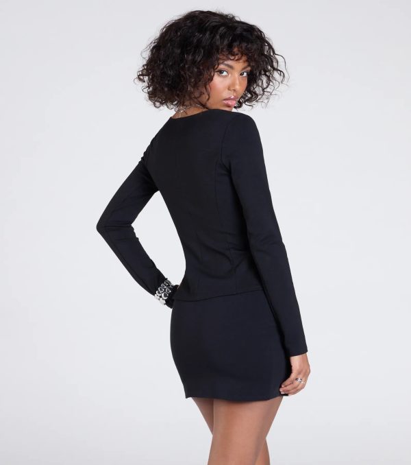Polished Icon Square Neck Ponte Blazer - Image 2