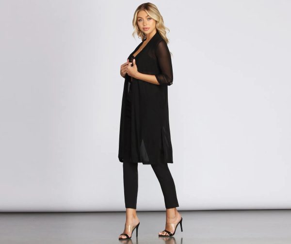 Sheerly Stylish Trench Duster - Image 2