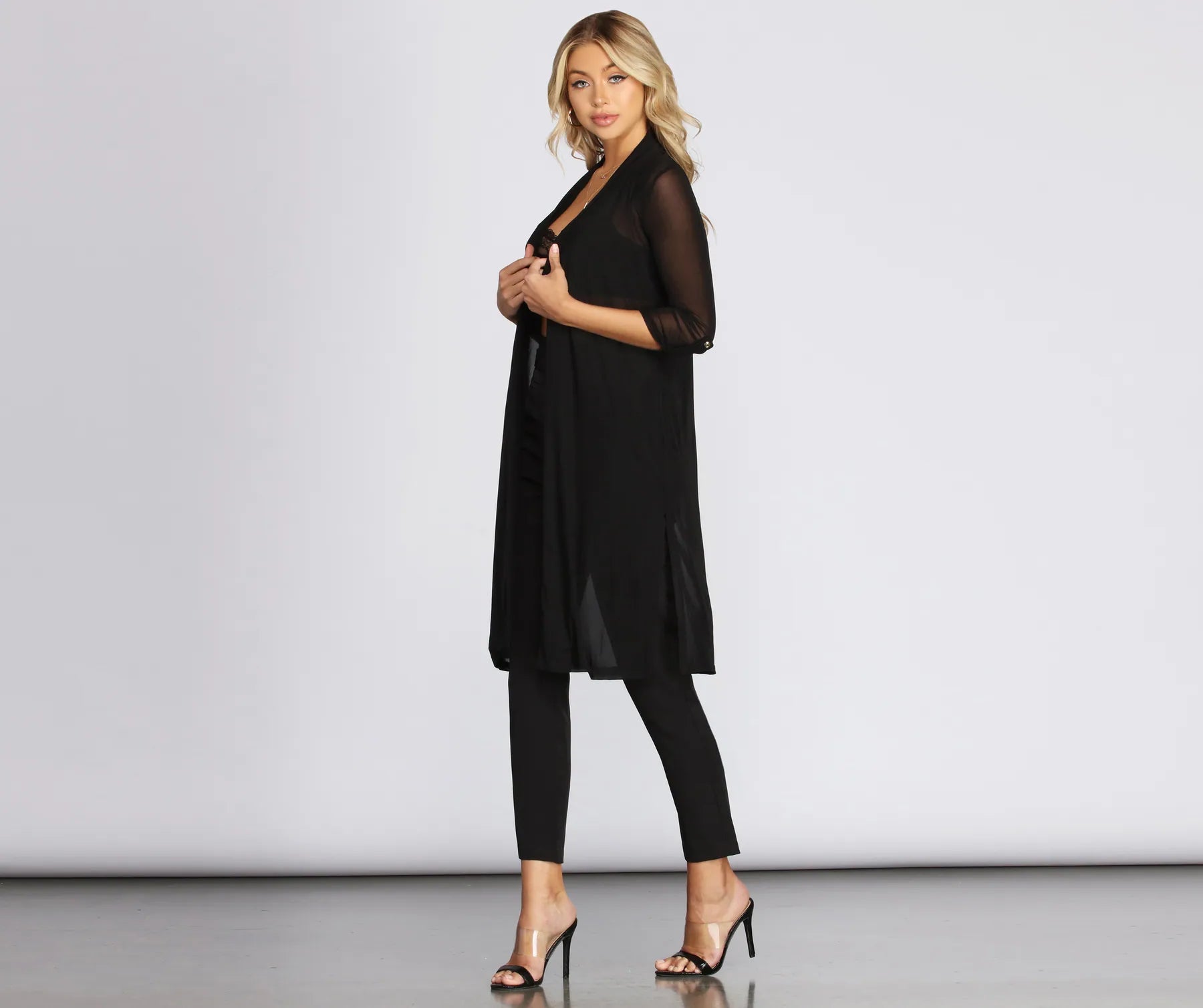 Sheerly Stylish Trench Duster - Image 2