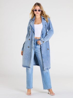 In The Stylish Trench Denim Coat