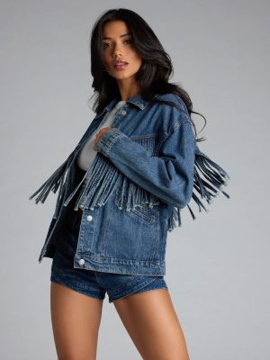Fringe Benefits Oversized Denim Jacket