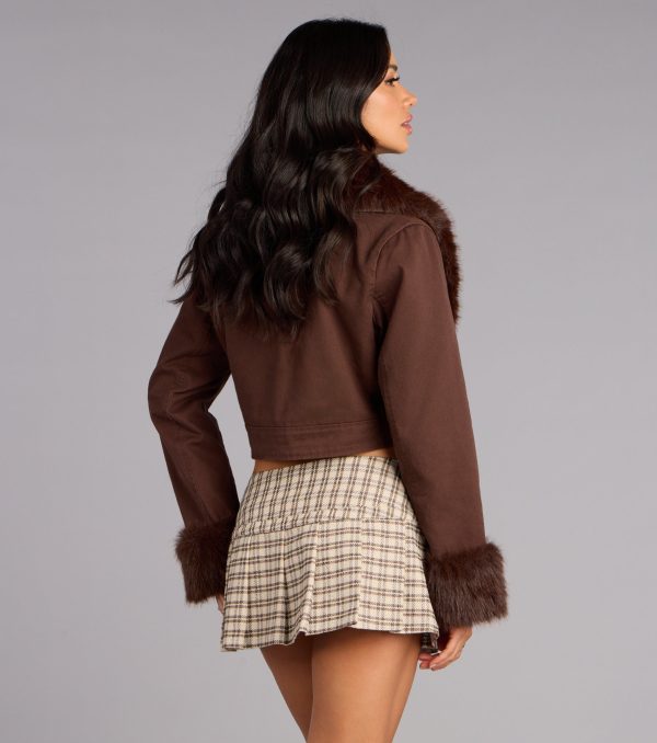 Ice Queen Removable Faux Fur Denim Jacket - Image 7