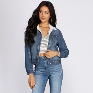 Fleece On Fleek Denim Jacket