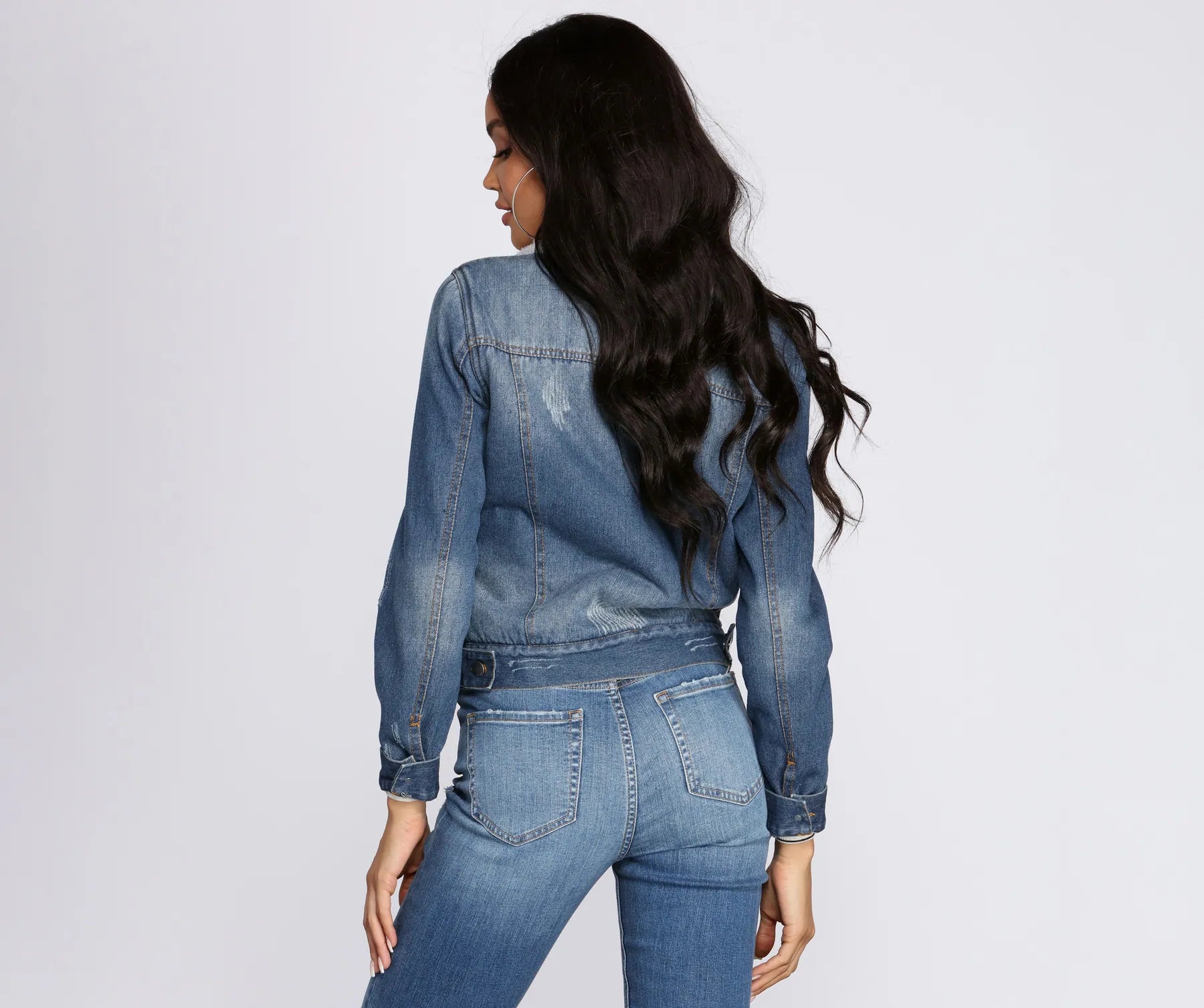 Fleece On Fleek Denim Jacket - Image 4